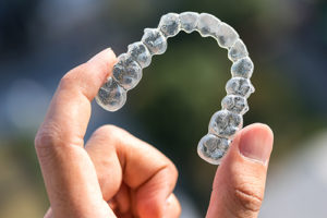 an example of the tray used in Invisalign orthodontics for the Invisalign Orlando residents need